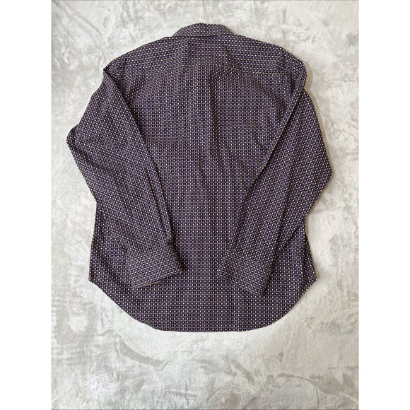 Men’s Robert Graham Button Down Shirt Purple Flip Cuff Size XL - Picture 8 of 10